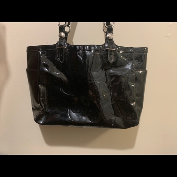 Black Coach tote purse - Picture 2 of 2